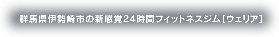 伊勢崎に新しいカタチの24時間フィットネスジム［ウェリア］が