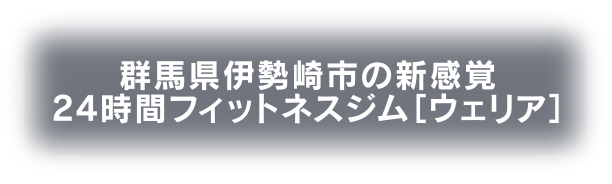 伊勢崎に新しいカタチの24時間フィットネスジム［ウェリア］が